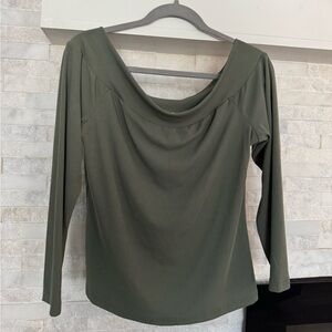 Elegant Olive Green Women's Top
